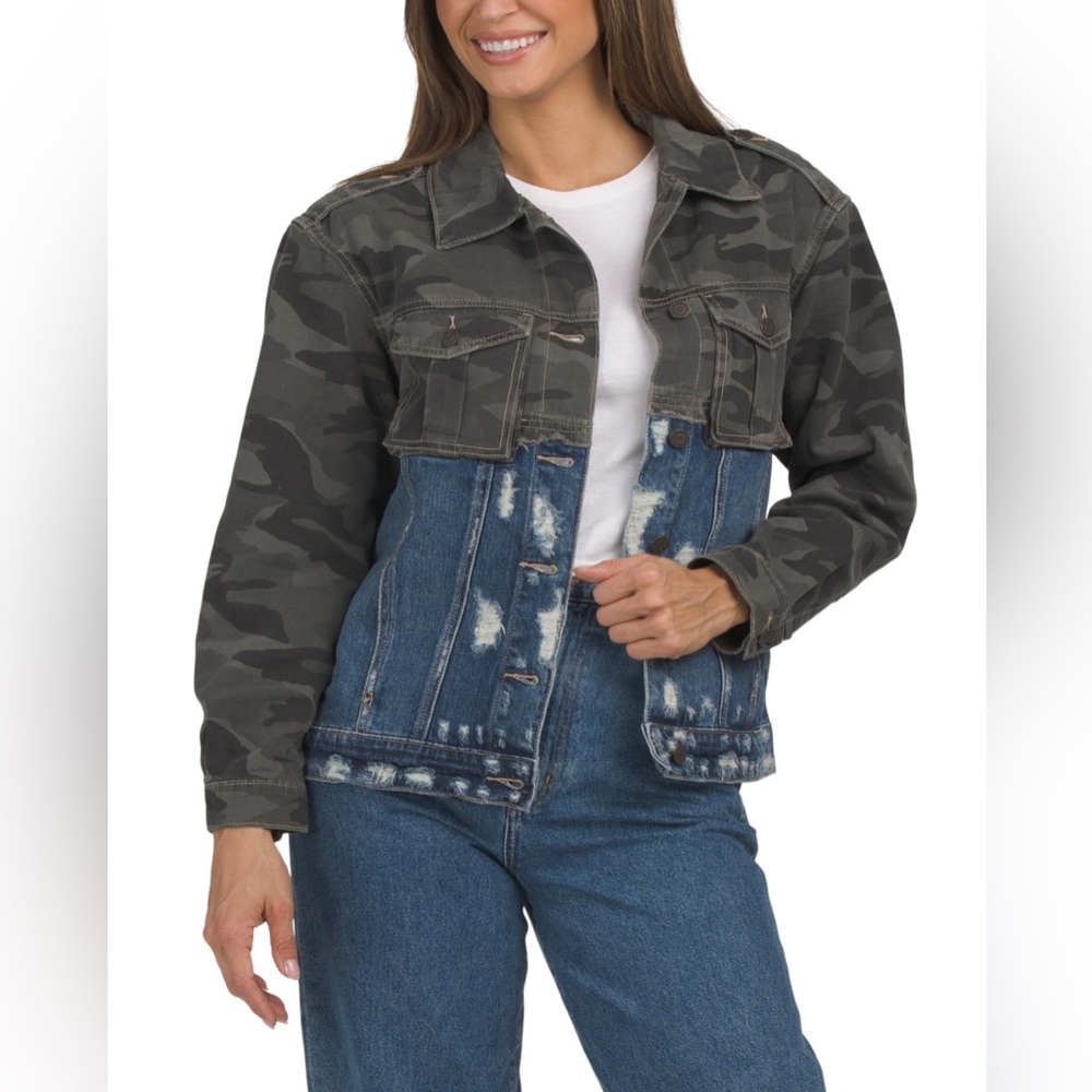 Hidden Jeans REBEL CAMO AND DENIM JACKET Size S